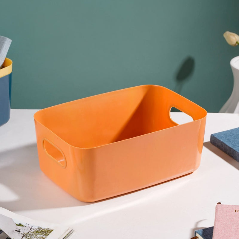 Multipurpose Storage Basket Orange Set Of 2 11 Inch - Basket | Organizer | Kitchen basket | Storage basket