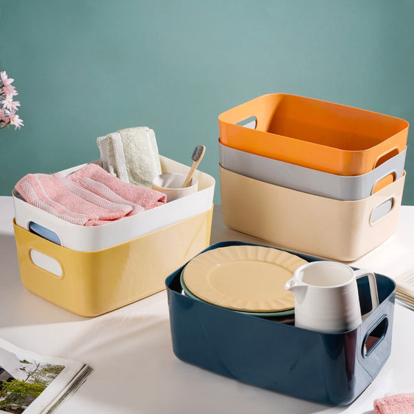 Multipurpose Storage Basket Orange Set Of 2 11 Inch