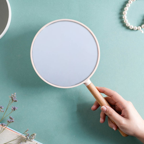 Modern Two Sided Handheld Mirror Baby Pink - Handheld mirror: Buy mirror online | Mirror for dressing table and room decor