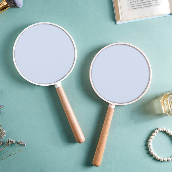 Modern Two Sided Handheld Mirror Baby Pink - Handheld mirror: Buy mirror online | Mirror for dressing table and room decor