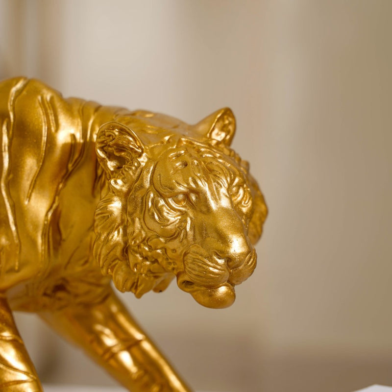 Royal Tiger Figurine Gold - Showpiece | Home decor item | Room decoration item
