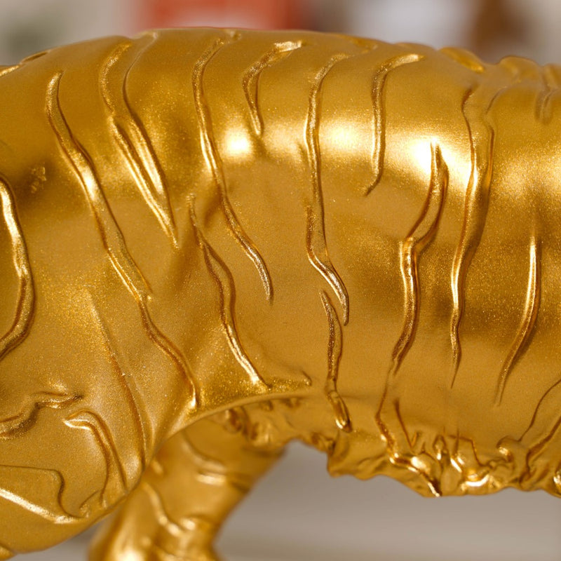 Royal Tiger Figurine Gold - Showpiece | Home decor item | Room decoration item