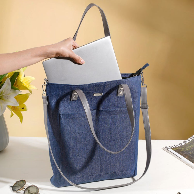 Denim Tote Bag 14 X 15 Inch