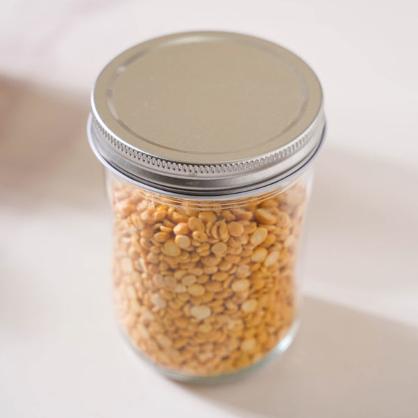 Glass Storage Jars With Lid Set Of 6 Large 400ml