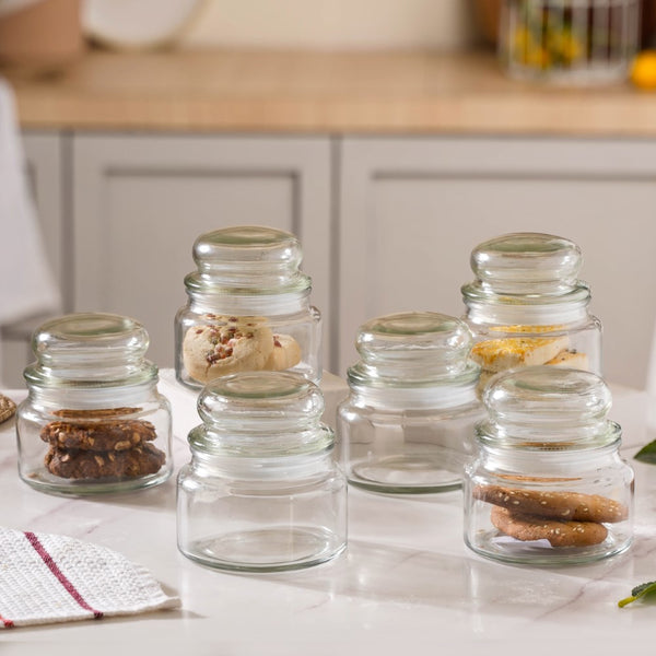 Modern Glass Jar Small Set Of 6 250ml