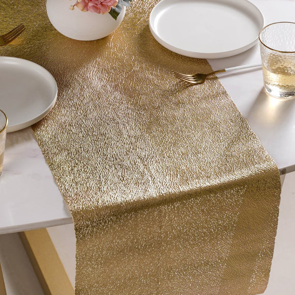 Mesh Table Runner Gold 58 x13 Inch