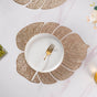 Taro Leaves Placemat Set of 6 Gold 15x12 Inch