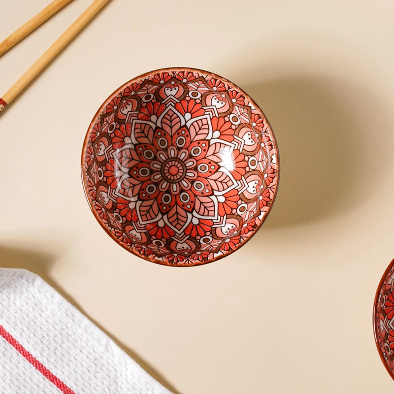 Bowls with Chopsticks Set of 6 - Bowl, ceramic bowl, snack bowls, curry bowl, popcorn bowls | Bowls for dining table & home decor