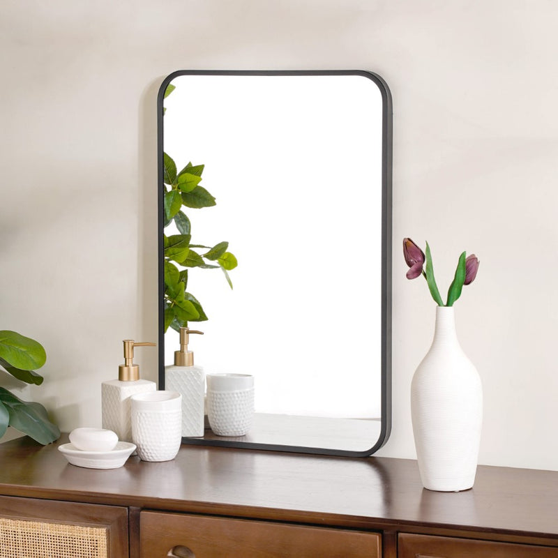 Dressing Table Mirror Black 23 x 16 Inches - Wall mirror for home decor | Living room, bathroom & bedroom decoration ideas