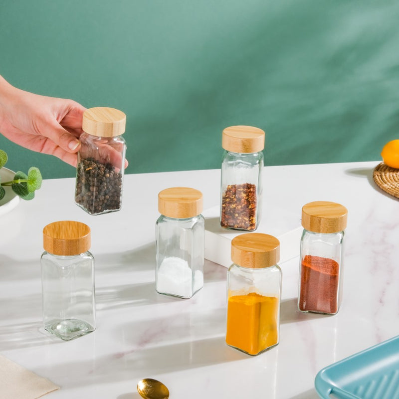 Seasoning Jars With Lid Set Of 6 100ml - Jar