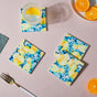 Spring Gardenia Yellow Square Tile Coaster Set Of 4