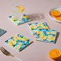 Spring Gardenia Yellow Square Tile Coaster Set Of 4