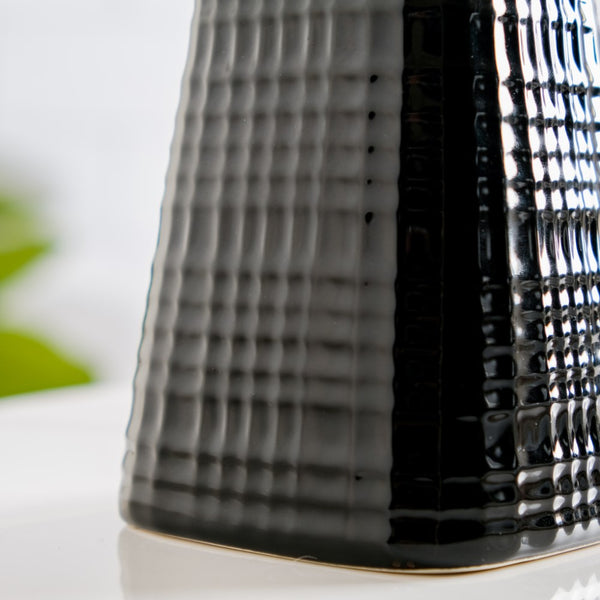 Geometric Ceramic Pump Dispenser Black 7 Inch