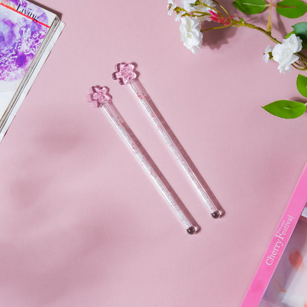 Sakura Glass Stirrer Set Of Two 7 Inch