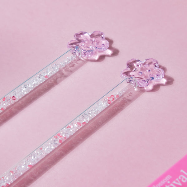 Sakura Glass Stirrer Set Of Two 7 Inch