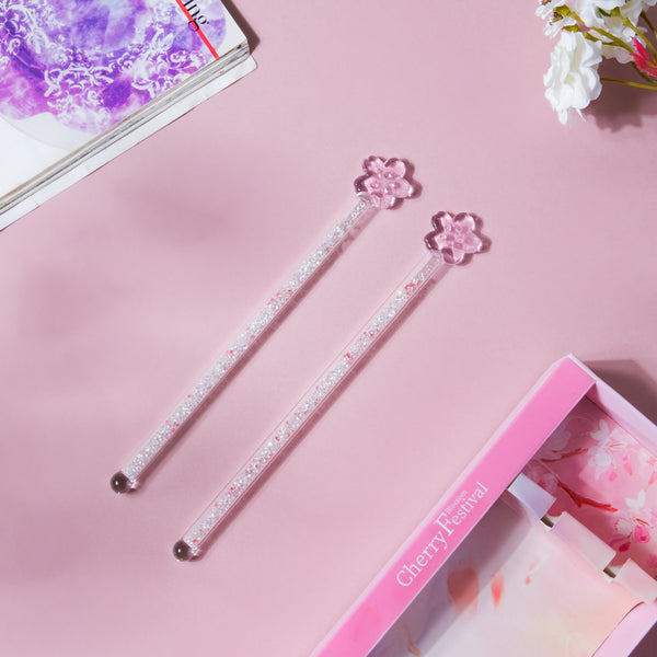 Sakura Glass Stirrer Set Of Two 7 Inch