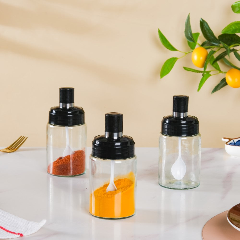 Spice Jar With Spoon Set Of 3 Online Premium Spice Jar Nestasia