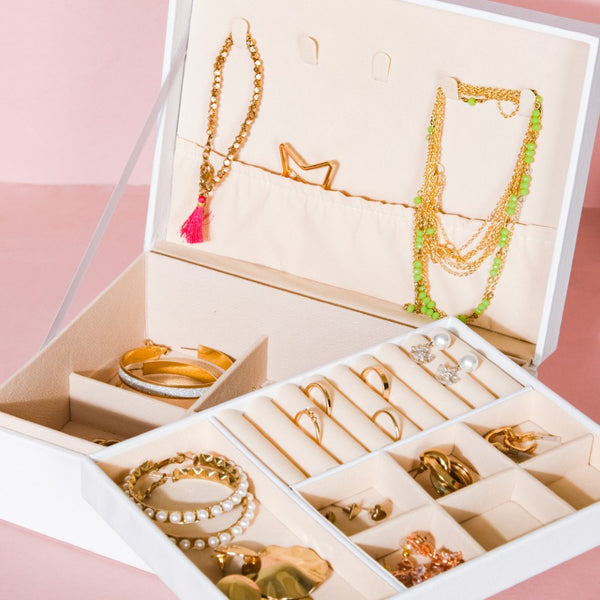 Portable Jewellery Organiser White