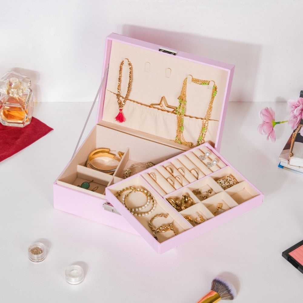 Portable Jewellery Organiser Blush Pink