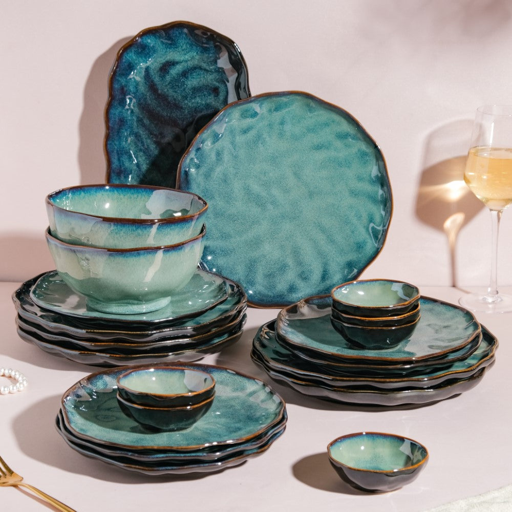 Emerald 21 Piece Dinner Set For 6