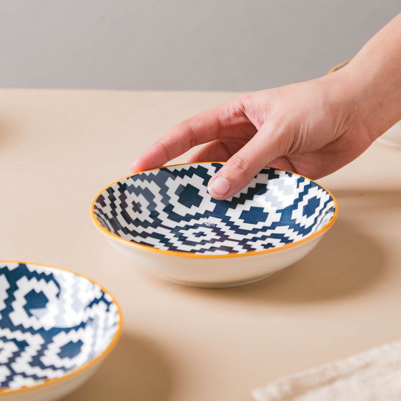 Mandala Snack Dish Set of 2 - Serving plate, snack plate, dessert plate | Plates for dining & home decor