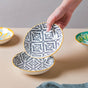 Mandala Appetizer Plate Set of 2 - Serving plate, snack plate, dessert plate | Plates for dining & home decor