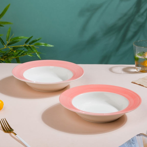 Pastel Pink Pasta Plate 500 ml Set Of 2