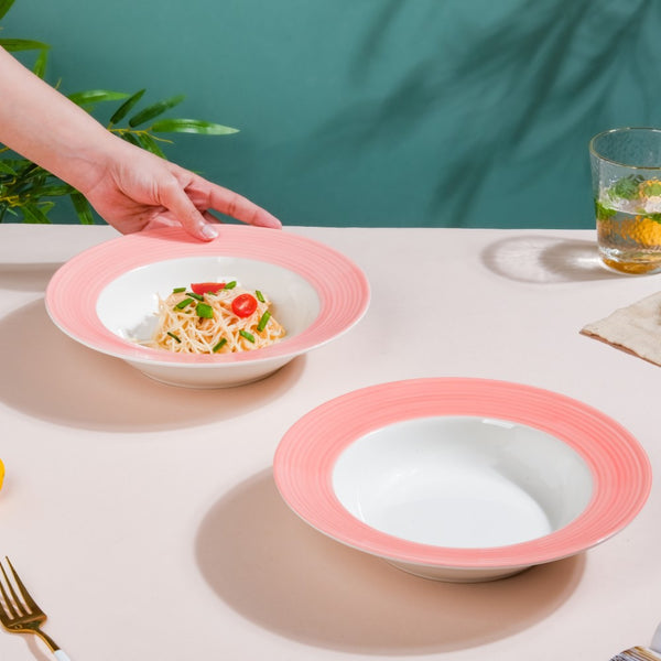 Pastel Pink Pasta Plate 500 ml Set Of 2