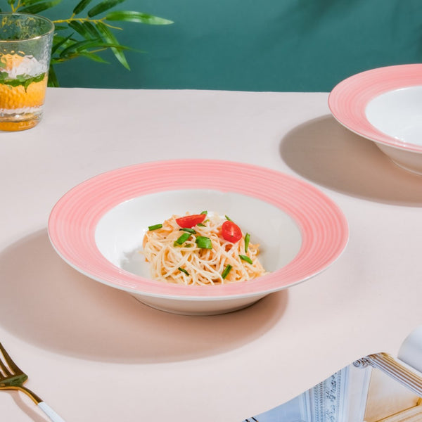 Pastel Pink Pasta Plate 500 ml Set Of 2