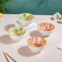 Meadow Muse Ceramic Soup Bowl 280 ml Set Of 4 - Bowl, soup bowl, ceramic bowl, snack bowls, curry bowl, popcorn bowls | Bowls for dining table & home decor