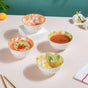 Meadow Muse Ceramic Soup Bowl 280 ml Set Of 4 - Bowl, soup bowl, ceramic bowl, snack bowls, curry bowl, popcorn bowls | Bowls for dining table & home decor