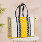 Canvas Cotton Tote Bag Yellow Large 13 X 12 Inch