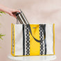 Canvas Cotton Tote Bag Yellow Large 13 X 12 Inch