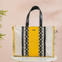 Canvas Cotton Tote Bag Yellow Large 13 X 12 Inch