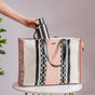 Multipurpose Canvas Tote Bag Pink Large 13 X 12 Inch