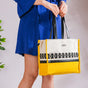 Canvas Cotton Tote Bag Yellow Set Of 2
