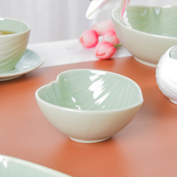 Taro Leaf Snack Bowl Small 300 ml - Bowl,ceramic bowl, snack bowls, curry bowl, popcorn bowls | Bowls for dining table & home decor