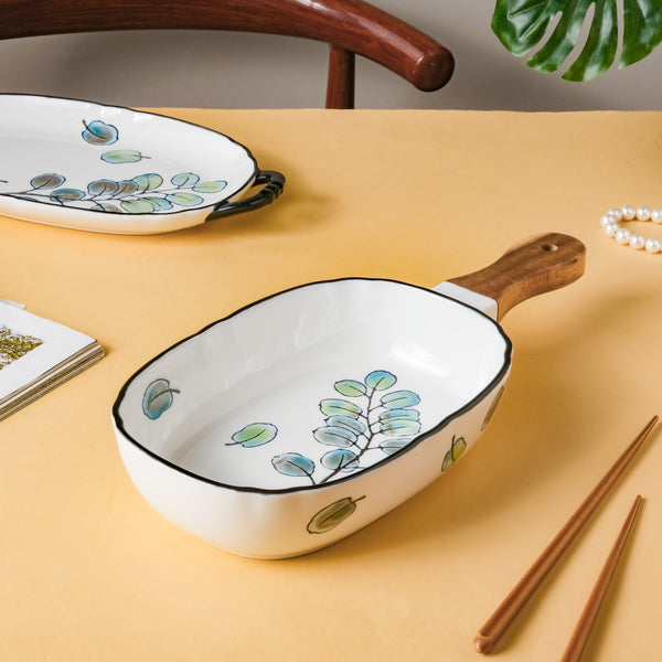 Leaf Ceramic Pasta Bowl
