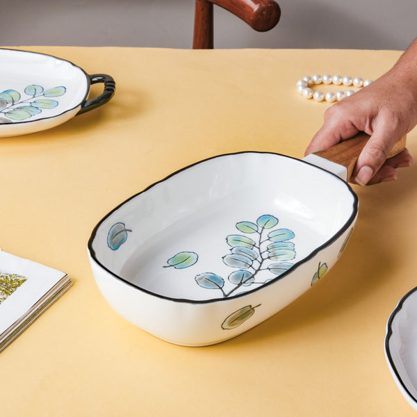 Leaf Ceramic Pasta Bowl