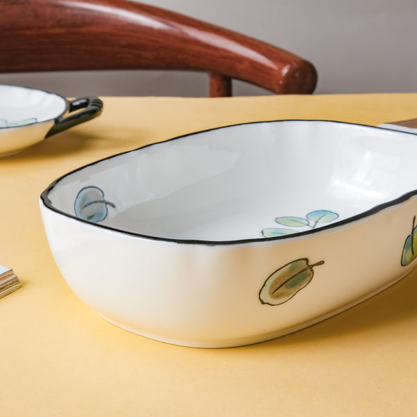 Leaf Ceramic Pasta Bowl