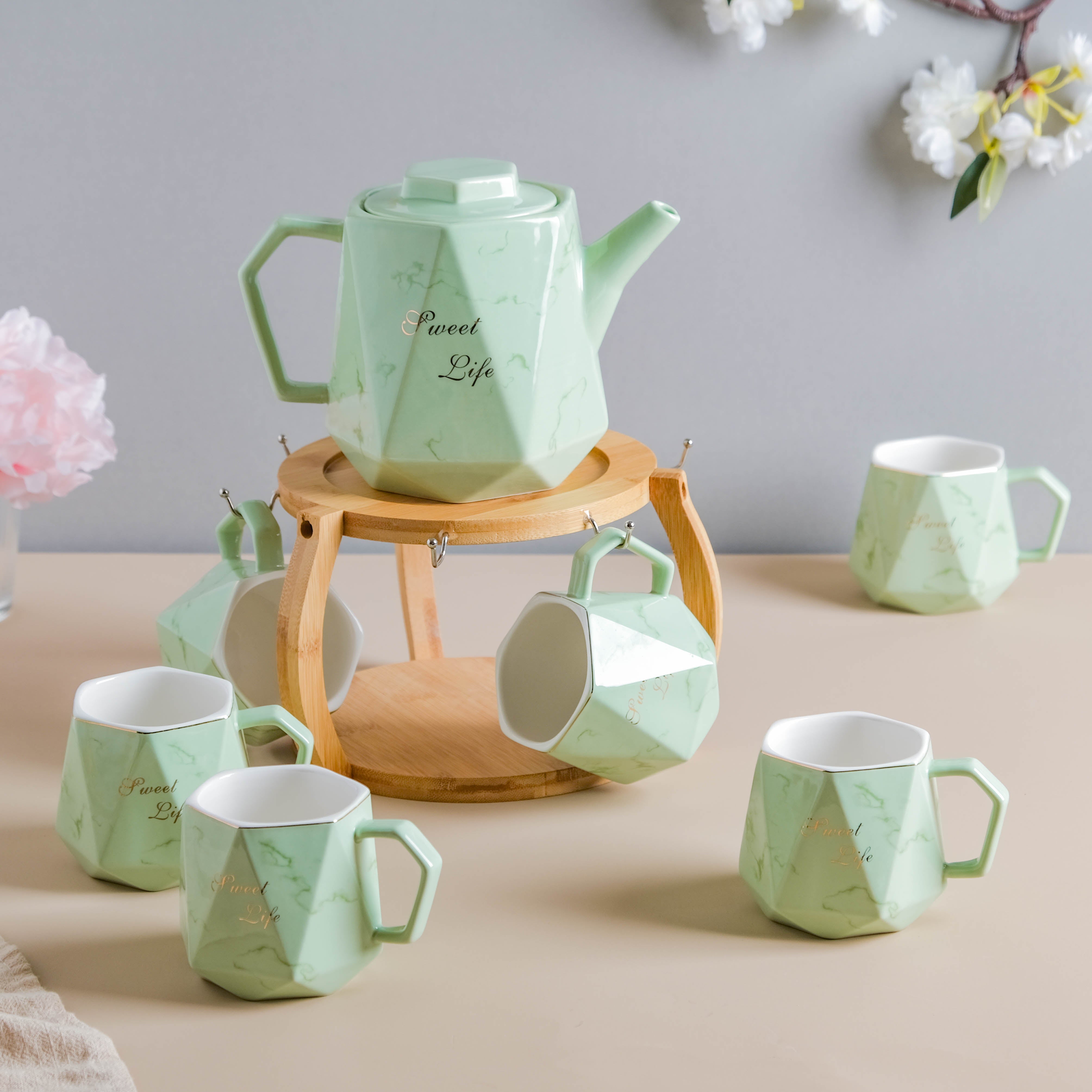 Mint Green Tea Set Online Premium Tea Set Nestasia