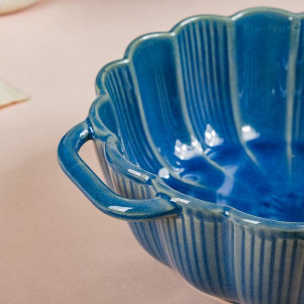 Ocean Serving Bowl with Handle Blue 600ml