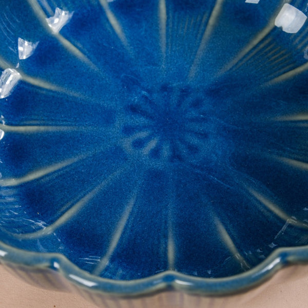 Ocean Serving Bowl with Handle Blue 600ml