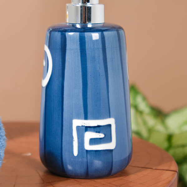 Nitori White Swirl Blue Dispenser With Nozzle 450ml