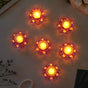 Lotus Glass Tea Light Holder Purple Set of 6 - Candle stand | Home decor ideas
