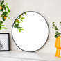 Round Metal Wall Mirror Black 23 Inch - Wall mirror for home decor | Living room, bathroom & bedroom decoration ideas