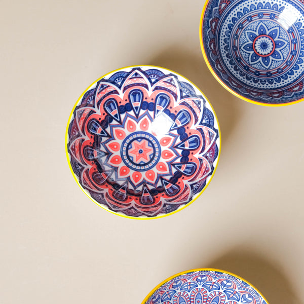 Mandala Snack Bowl Set Of 6 With Chopsticks