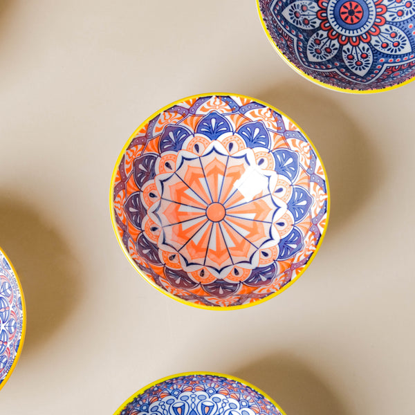 Mandala Snack Bowl Set Of 6 With Chopsticks