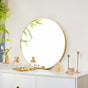 Circle Wall Mirror Gold 23 Inch- Circle Metal Wall Mirror, Wall Mirror for Home Decor, Living Room Mirror, Bathroom & Bedroom Decoration Ideas