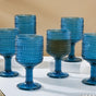 Zesty Wine Glass Blue Set Of 6 250ml